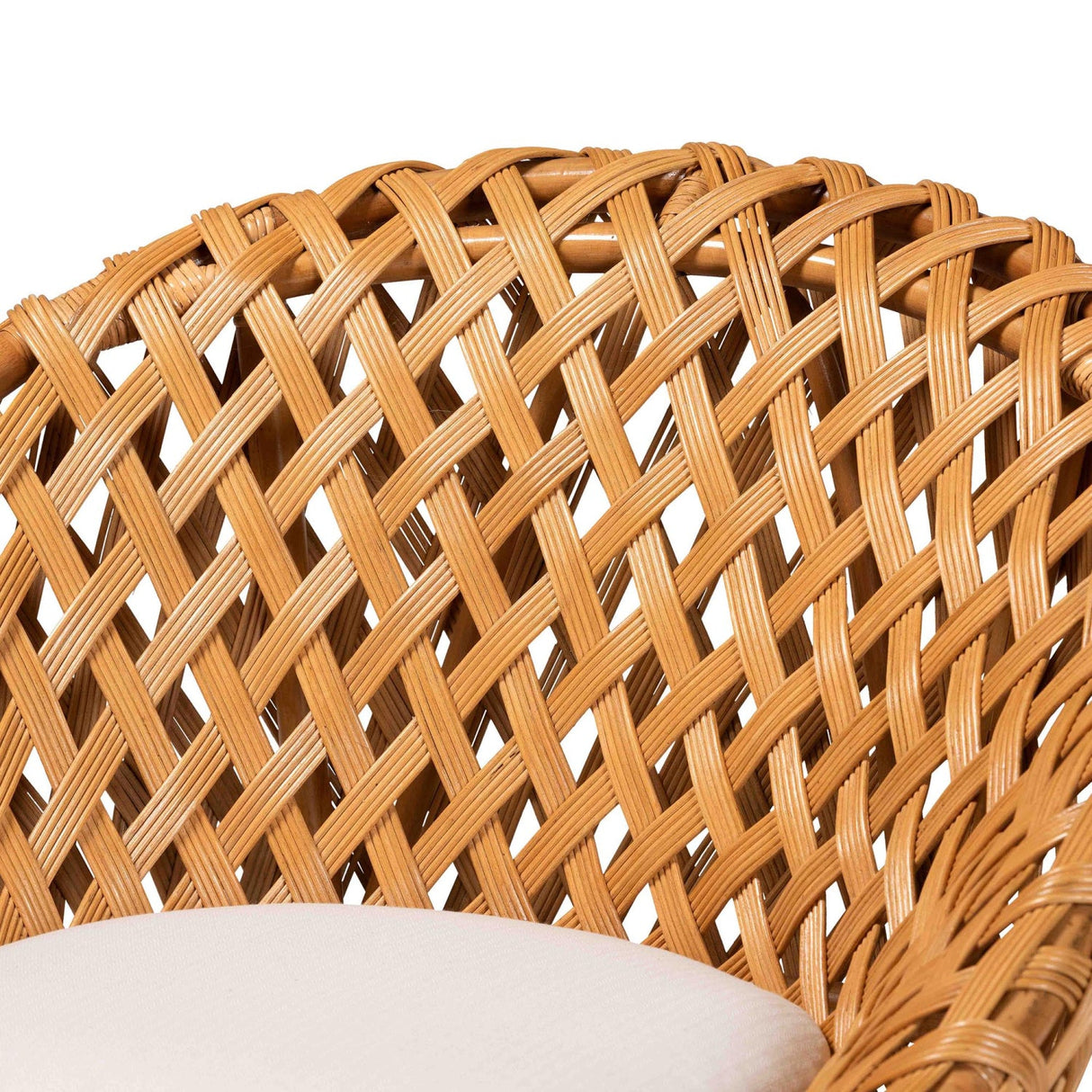 Modern European furniture - Basketweave Rattan Accent Chair - www.oroa.com