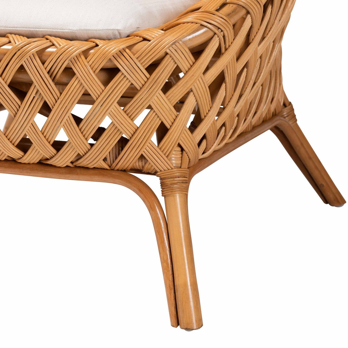 Modern European furniture - Basketweave Rattan Accent Chair - www.oroa.com
