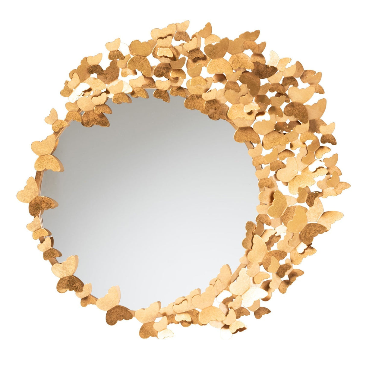 Hospitality furniture - Gold Butterfly Accent Wall Mirror - www.oroatrade.com
