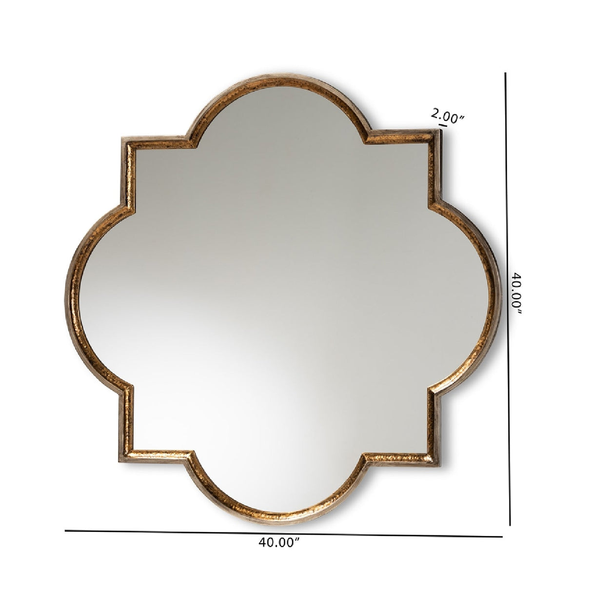 Modern European furniture - Bronze Quatrefoil Accent Wall Mirror - www.oroa.com