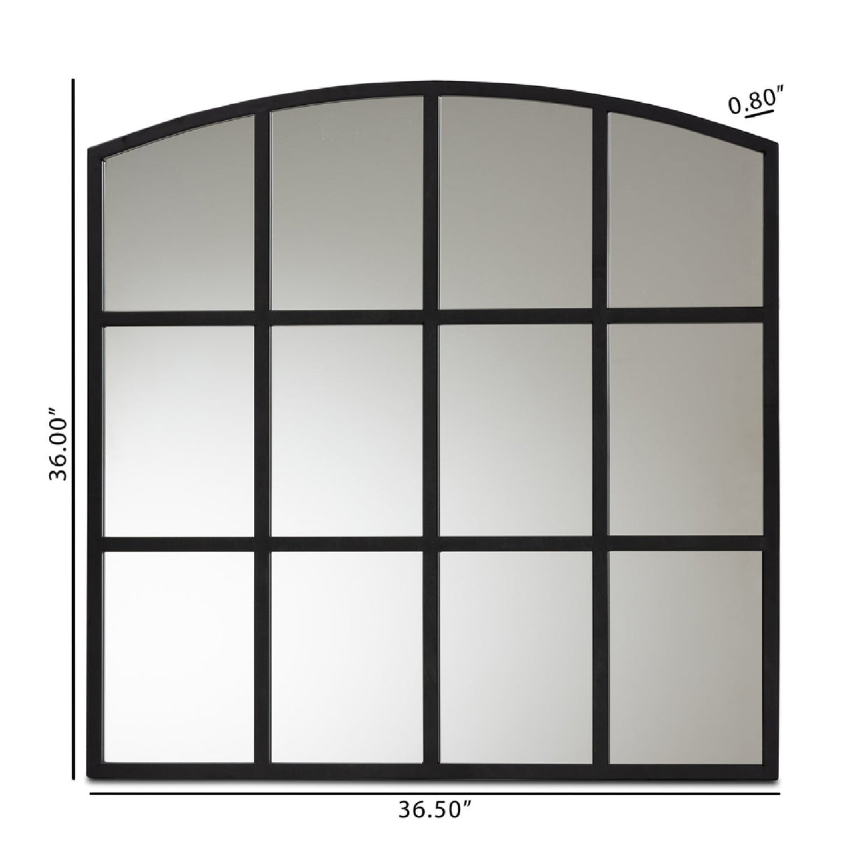 Contract furniture - Black Metal Accent Wall Mirror - www.oroatrade.com