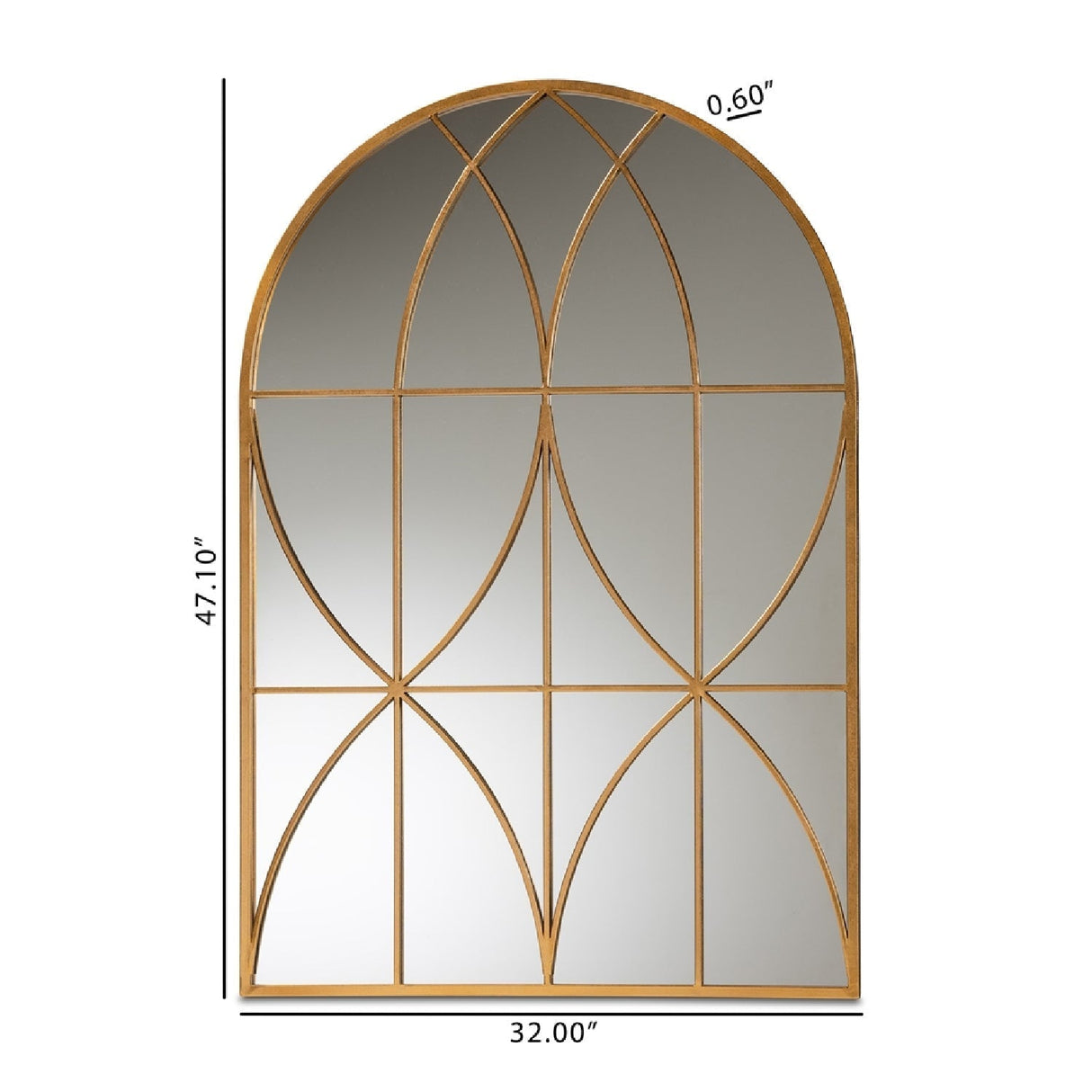 Contract furniture - Gold Arched Accent Wall Mirror - www.oroatrade.com