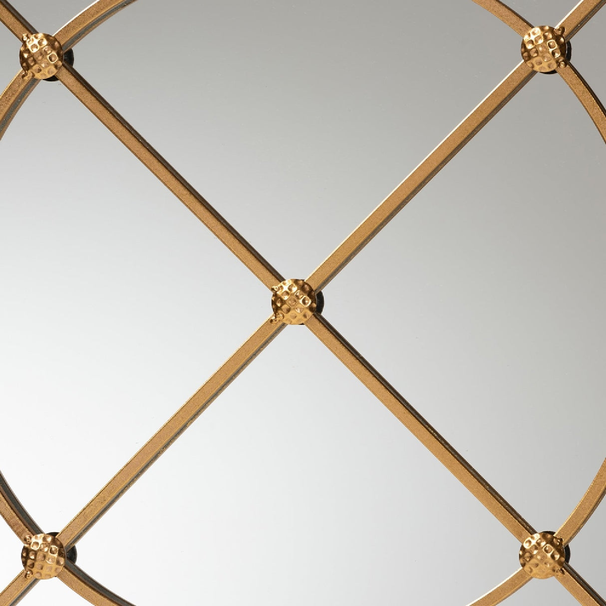 Modern European furniture - Metal Framed Round Wall Mirror - www.oroa.com