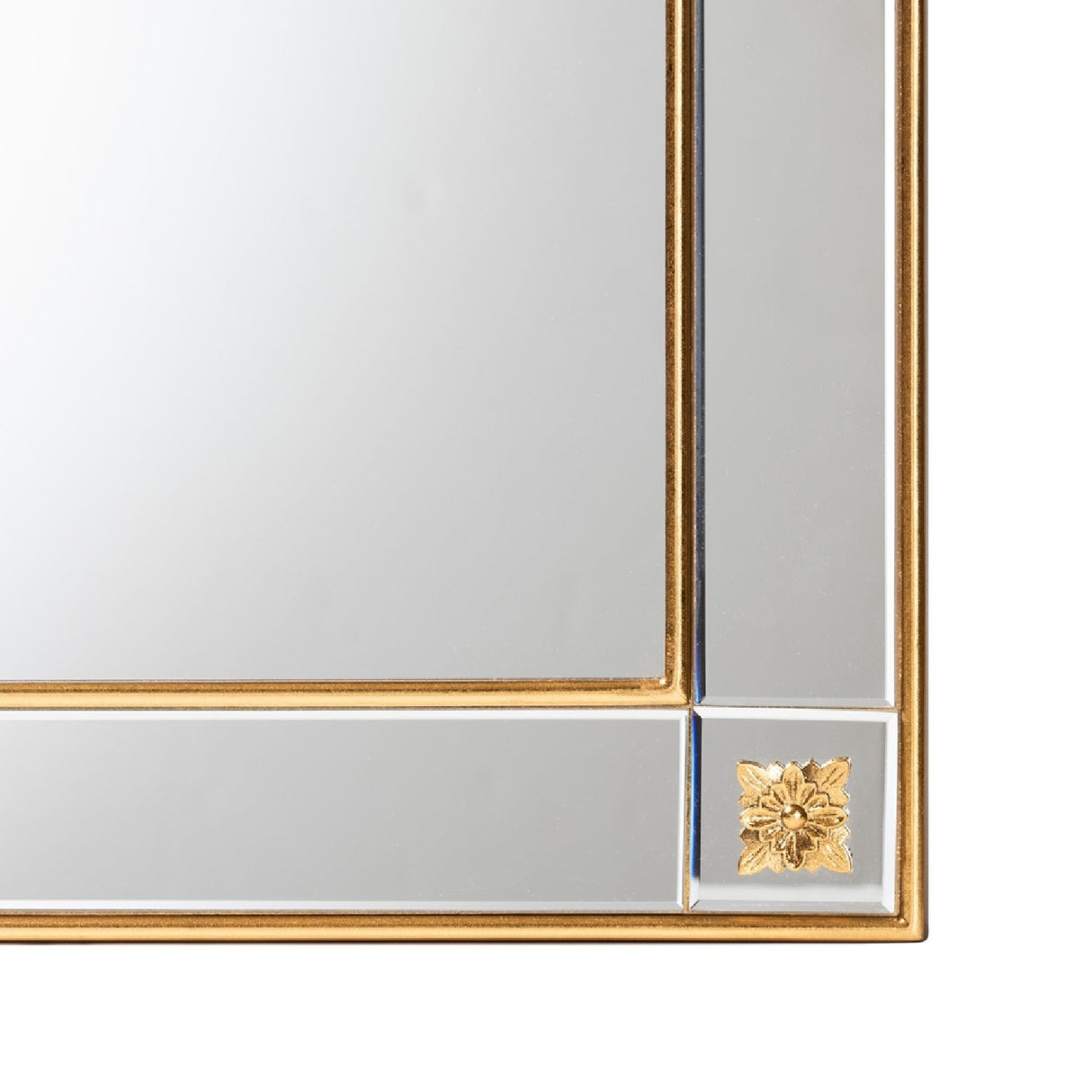 Hospitality furniture - Rectangular Gold Accent Wall Mirror - www.oroatrade.com