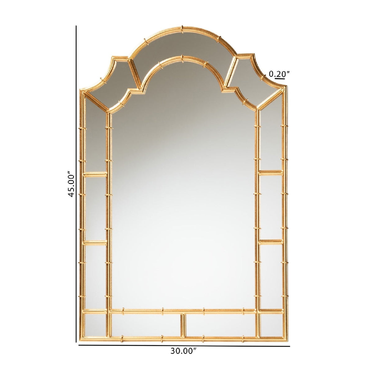 Contract furniture - Antique Goldleaf Accent Wall Mirror - www.oroatrade.com