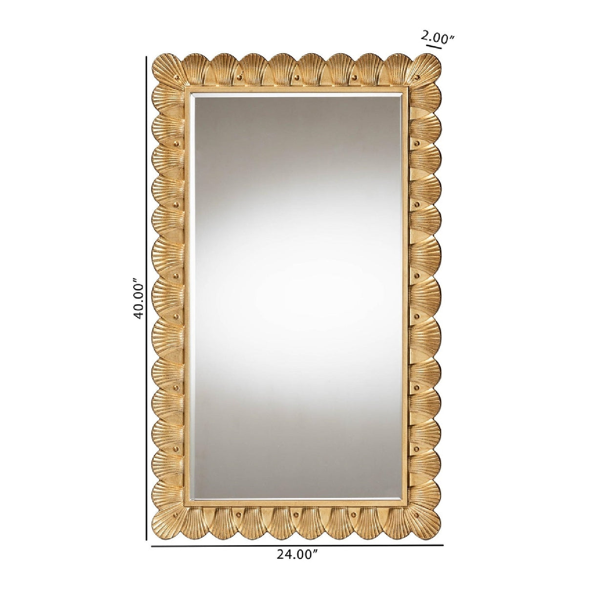 Hospitality furniture - Gold Seashell Accent Mirror - www.oroatrade.com