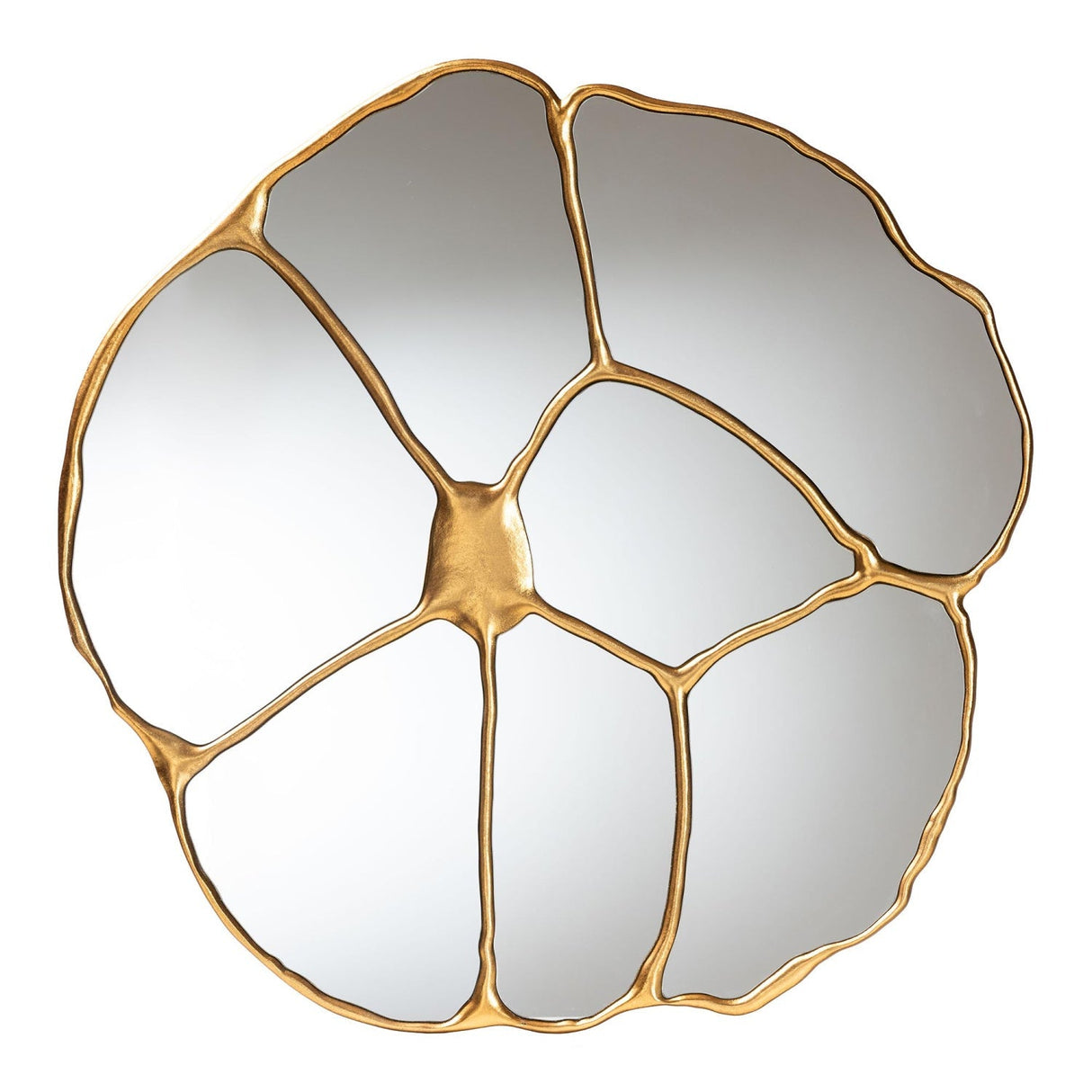 Hospitality furniture - Gold Flower Accent Wall Mirror - www.oroatrade.com