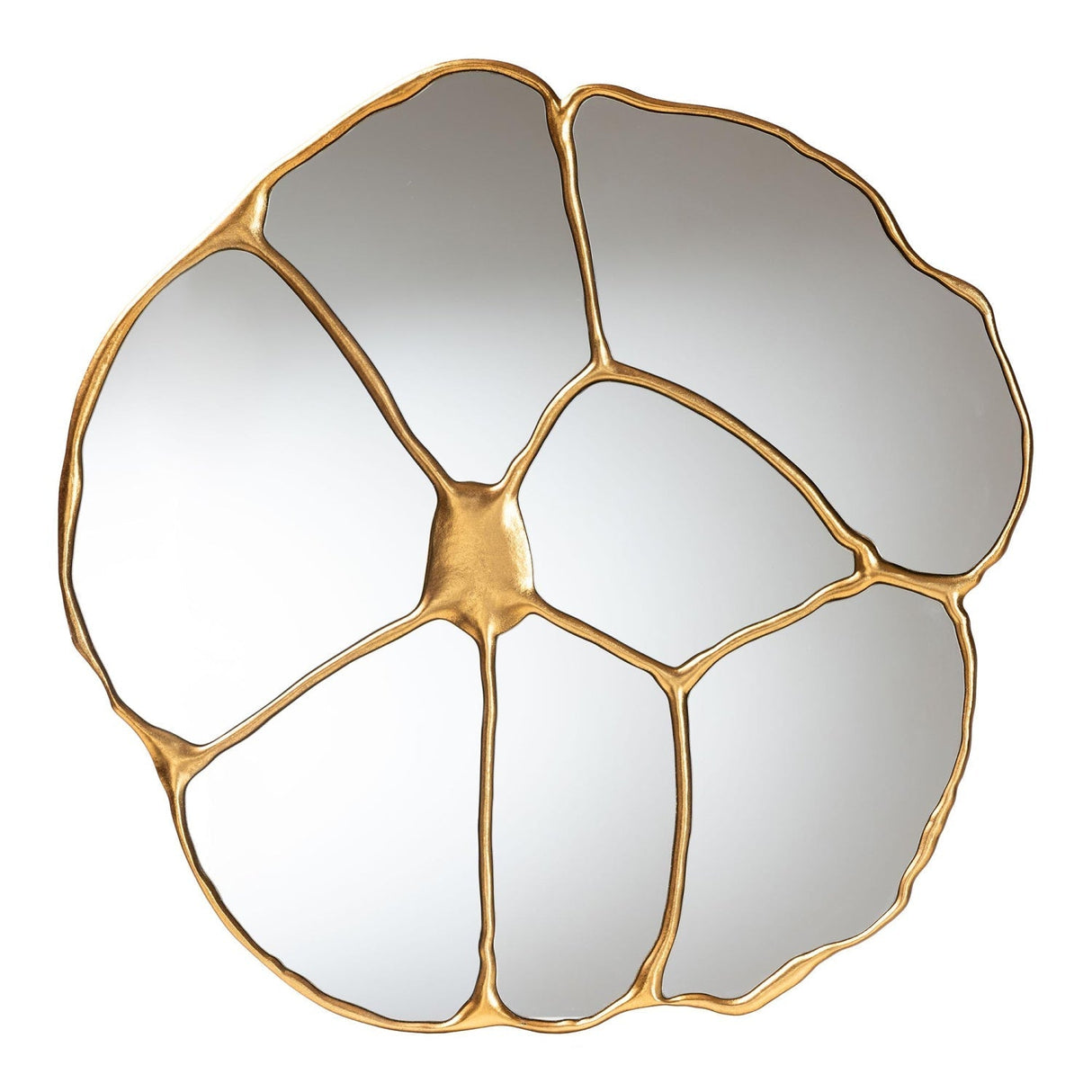 Hospitality furniture - Gold Flower Accent Wall Mirror - www.oroatrade.com
