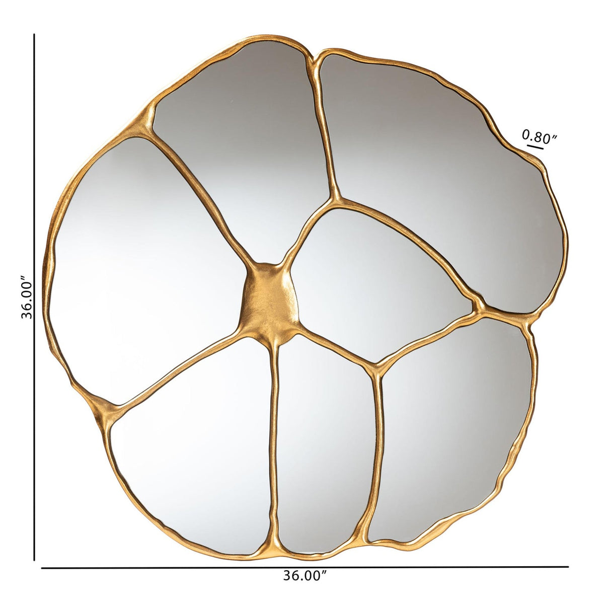 Hospitality furniture - Gold Flower Accent Wall Mirror - www.oroatrade.com