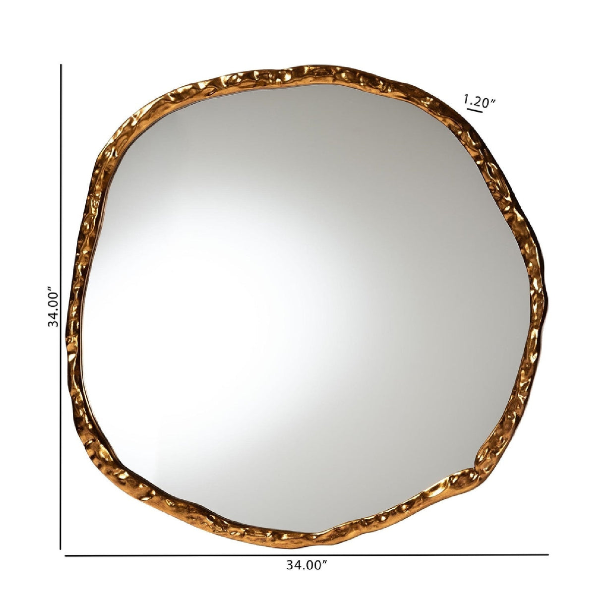 Modern European furniture - Antique Gold Freeform Accent Mirror - www.oroa.com