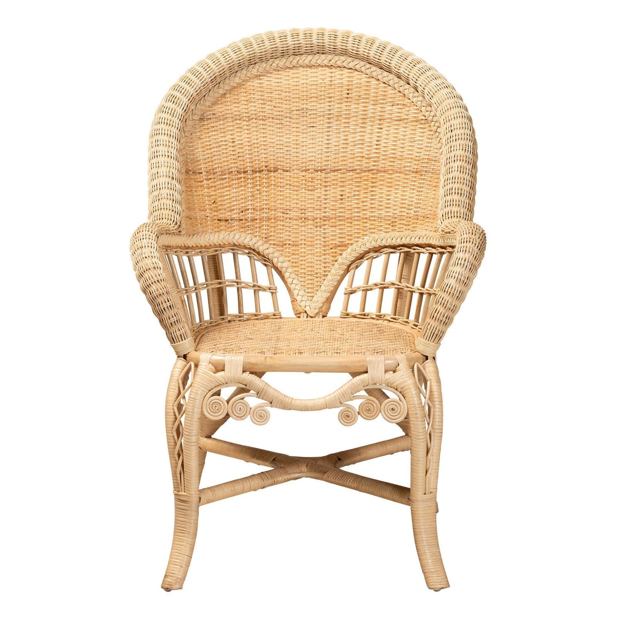 Modern European furniture - Woven Natural Rattan Accent Chair - www.oroa.com