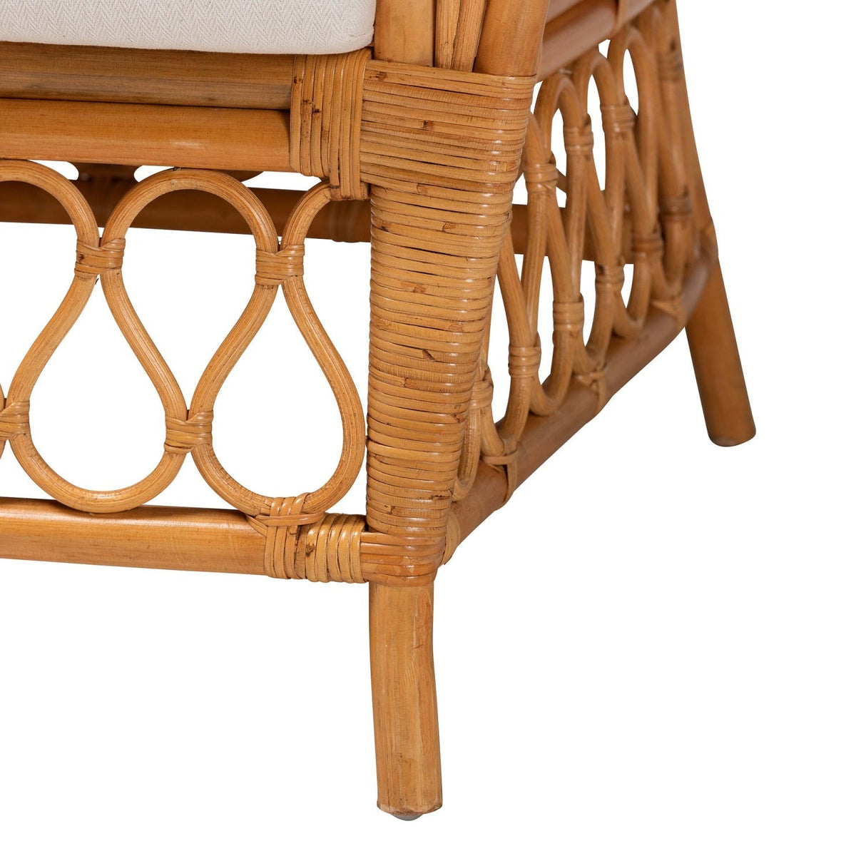 Modern European furniture - Bohemian Rattan Padded Lounge Chair - www.oroa.com