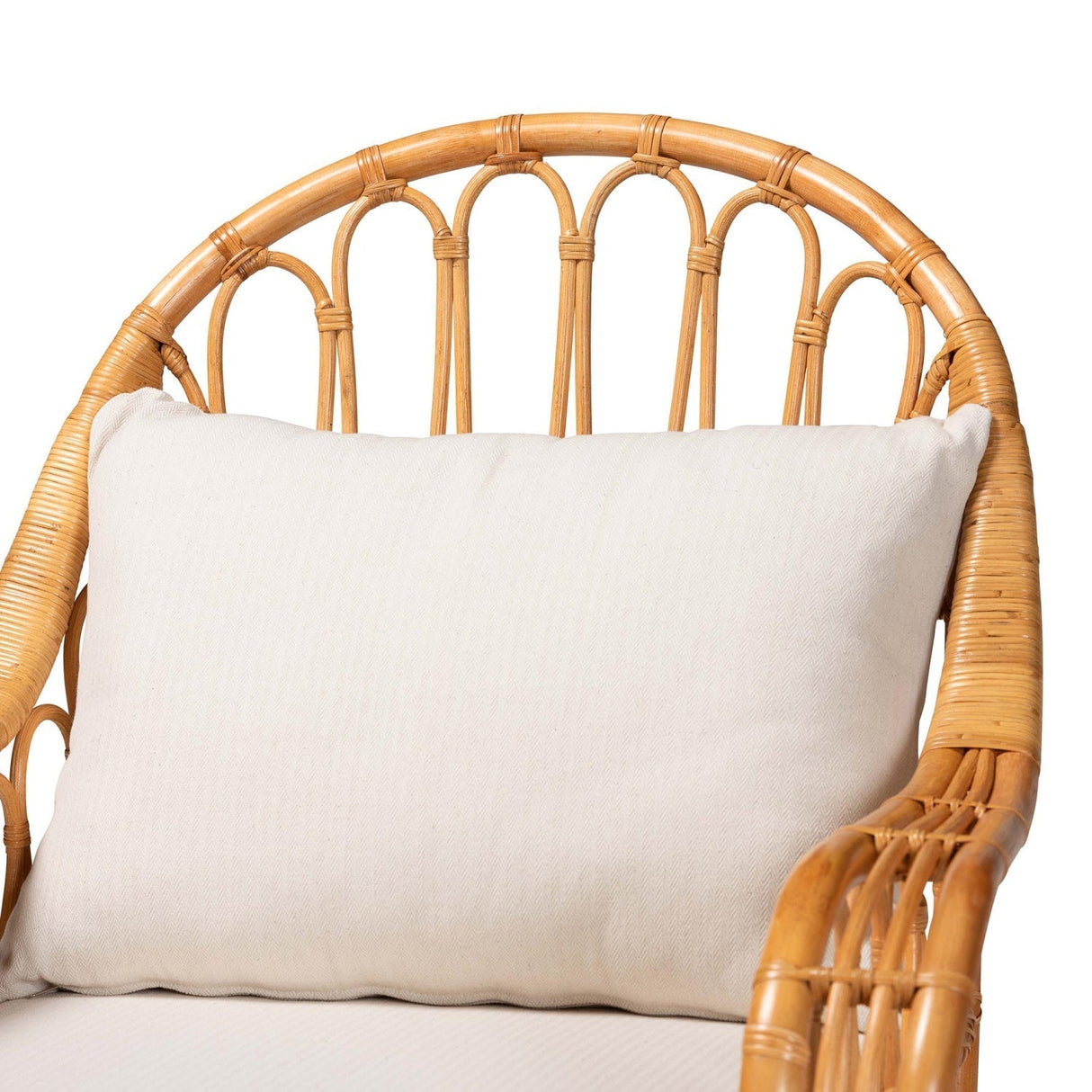 Modern European furniture - Bohemian Rattan Padded Lounge Chair - www.oroa.com