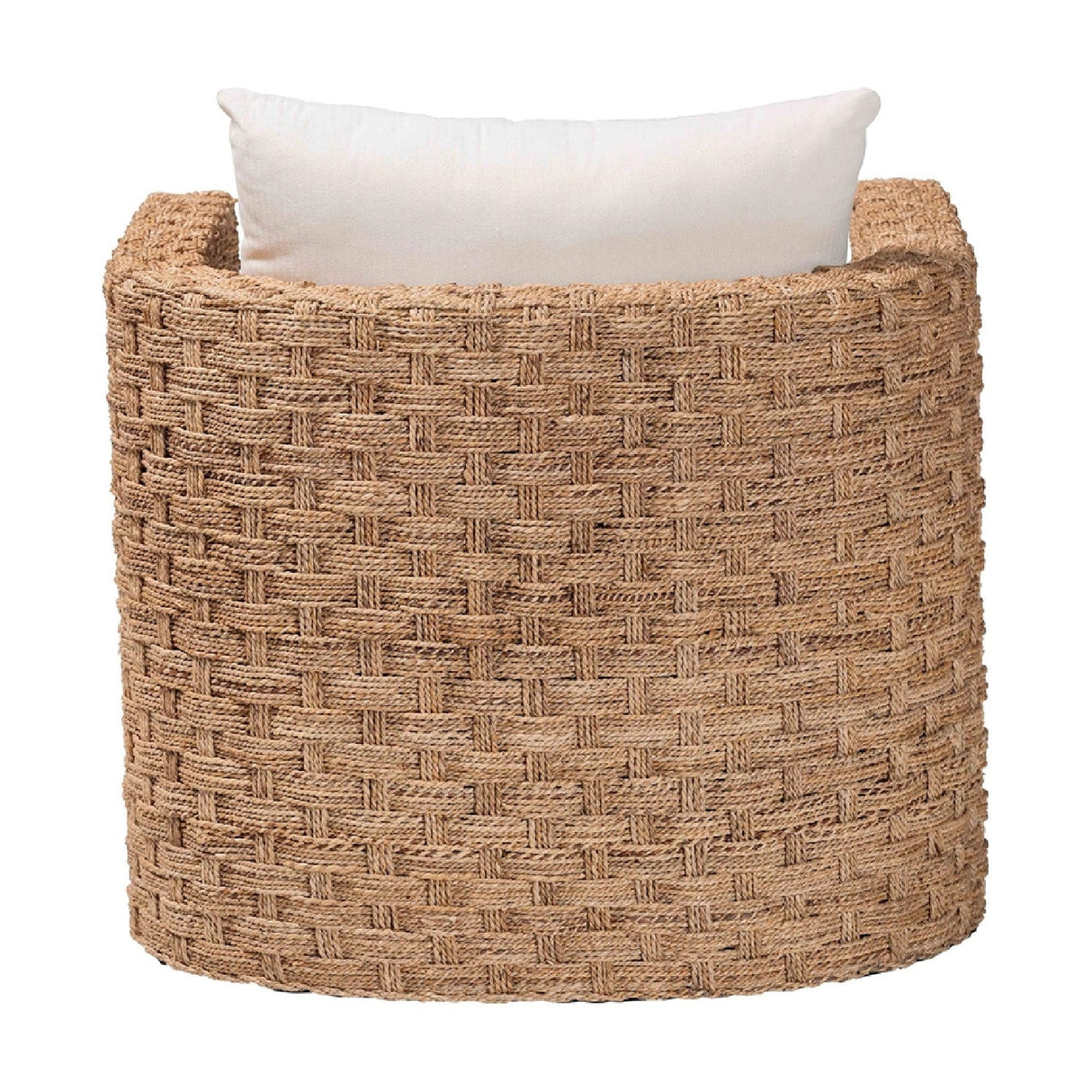 Woven Seagrass Curved Accent Chair | Bali Loom Rhinos | Oroa.com