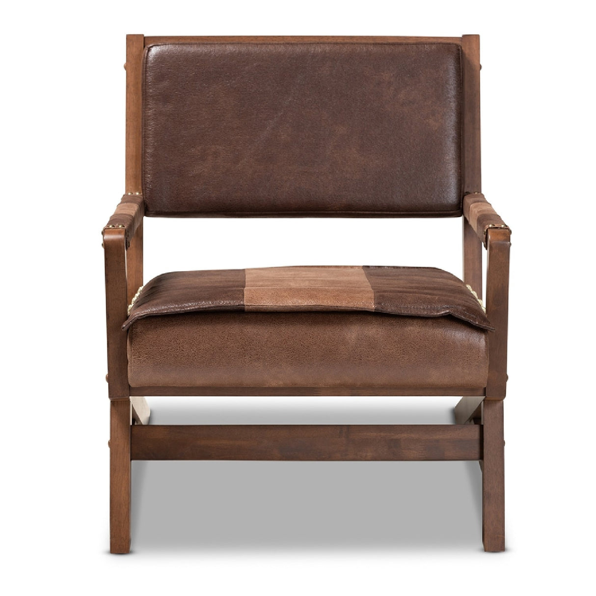 Modern European furniture - Brown Leather Inspired Lounge Chair - www.oroa.com
