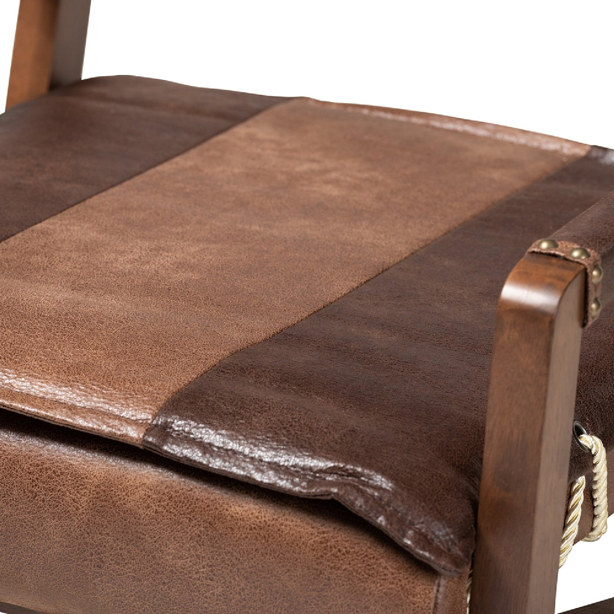 Modern European furniture - Brown Leather Inspired Lounge Chair - www.oroa.com