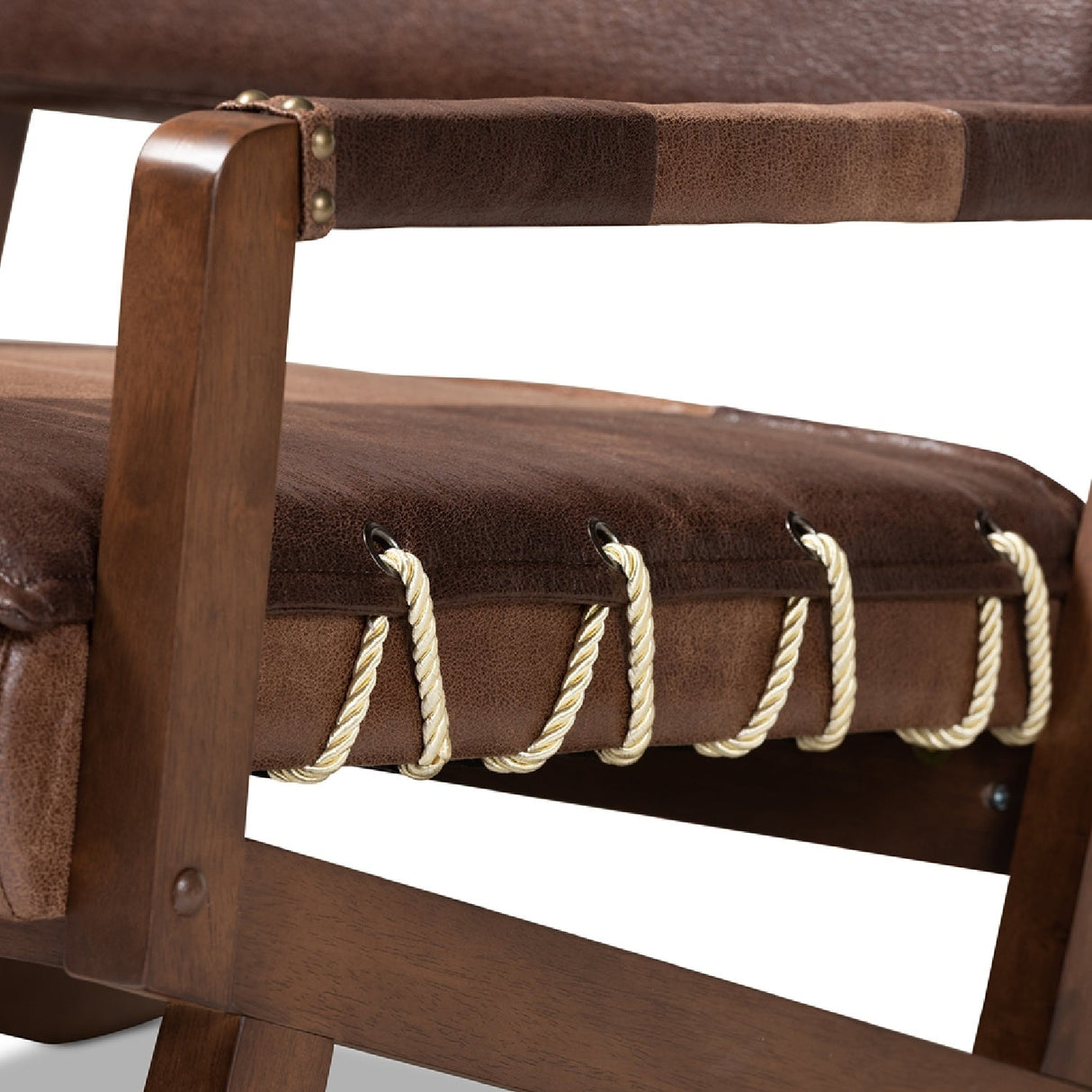 Modern European furniture - Brown Leather Inspired Lounge Chair - www.oroa.com