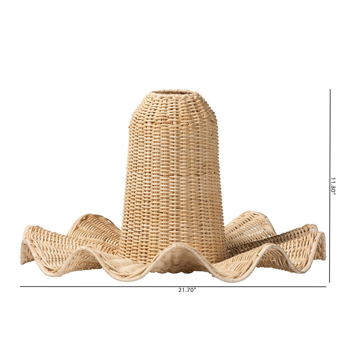 Modern European furniture - Scalloped Natural Rattan Pendant Lamp - www.oroa.com | Oroa.com