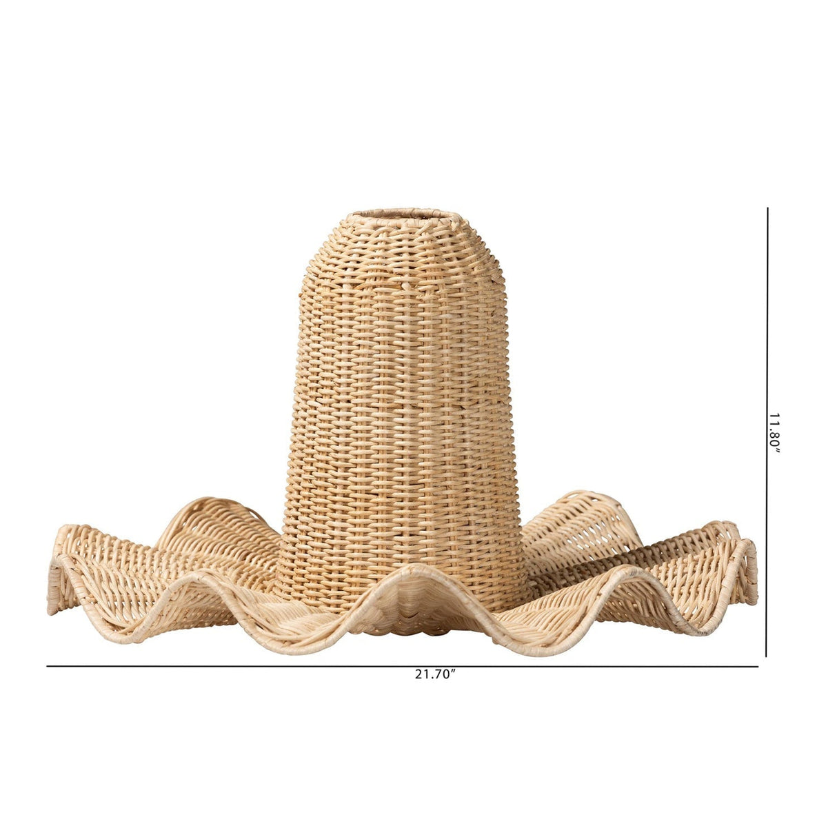 Modern European furniture - Scalloped Natural Rattan Pendant Lamp - www.oroa.com