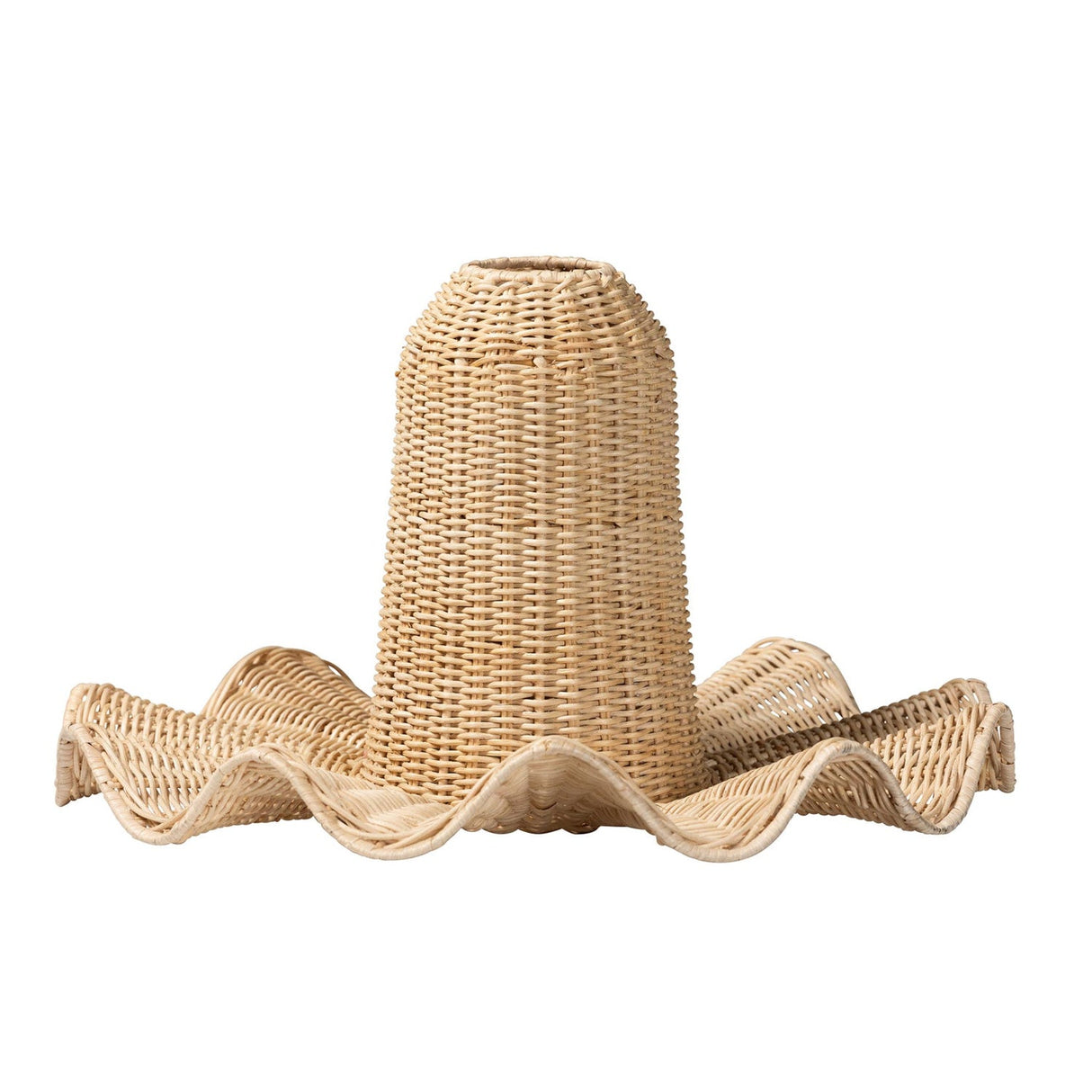 Modern European furniture - Scalloped Natural Rattan Pendant Lamp - www.oroa.com
