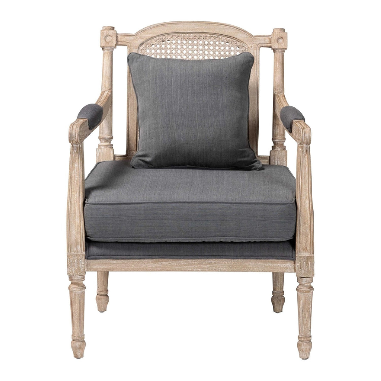 Modern European furniture - Carved Wood Framed Accent Chair - www.oroa.com