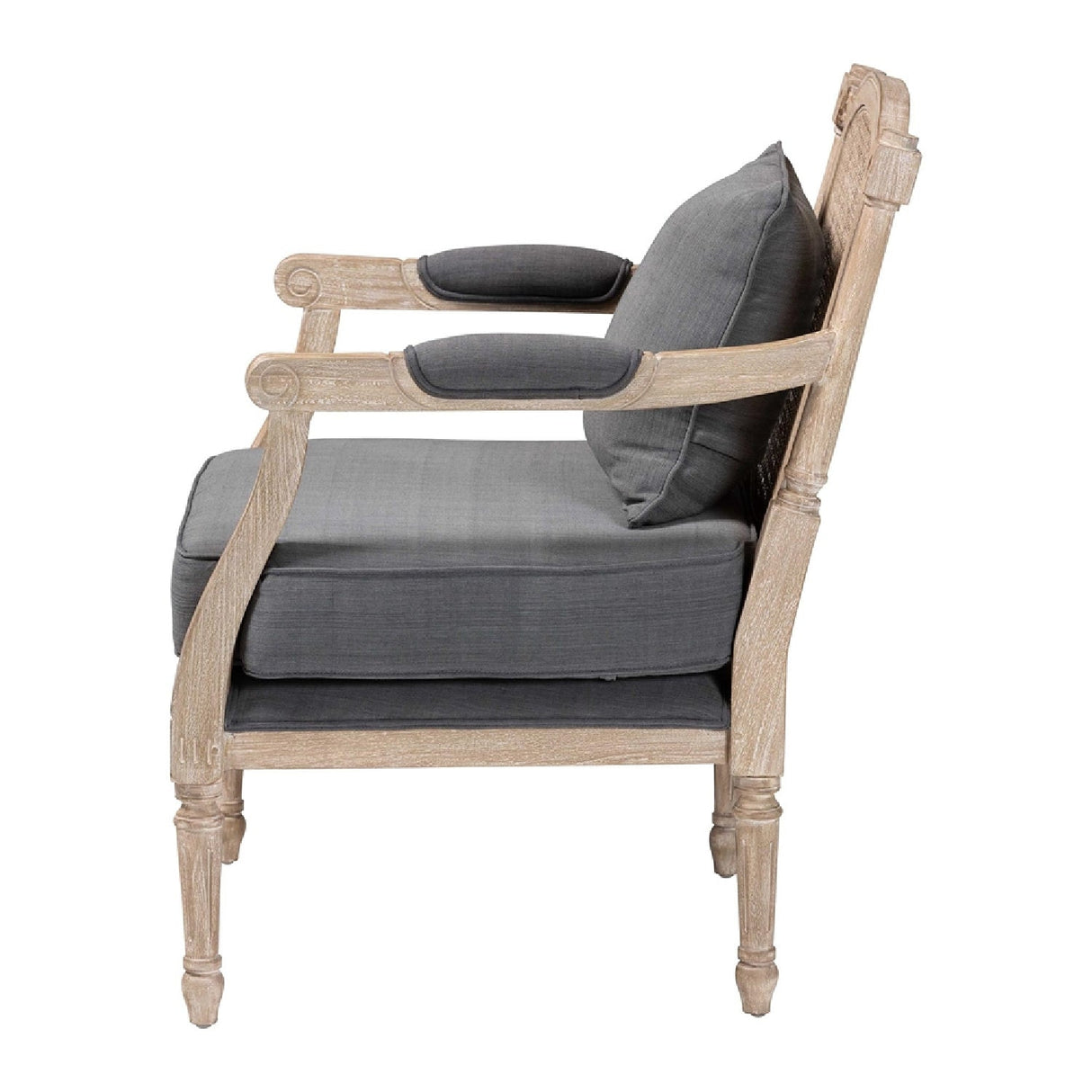 Modern European furniture - Carved Wood Framed Accent Chair - www.oroa.com