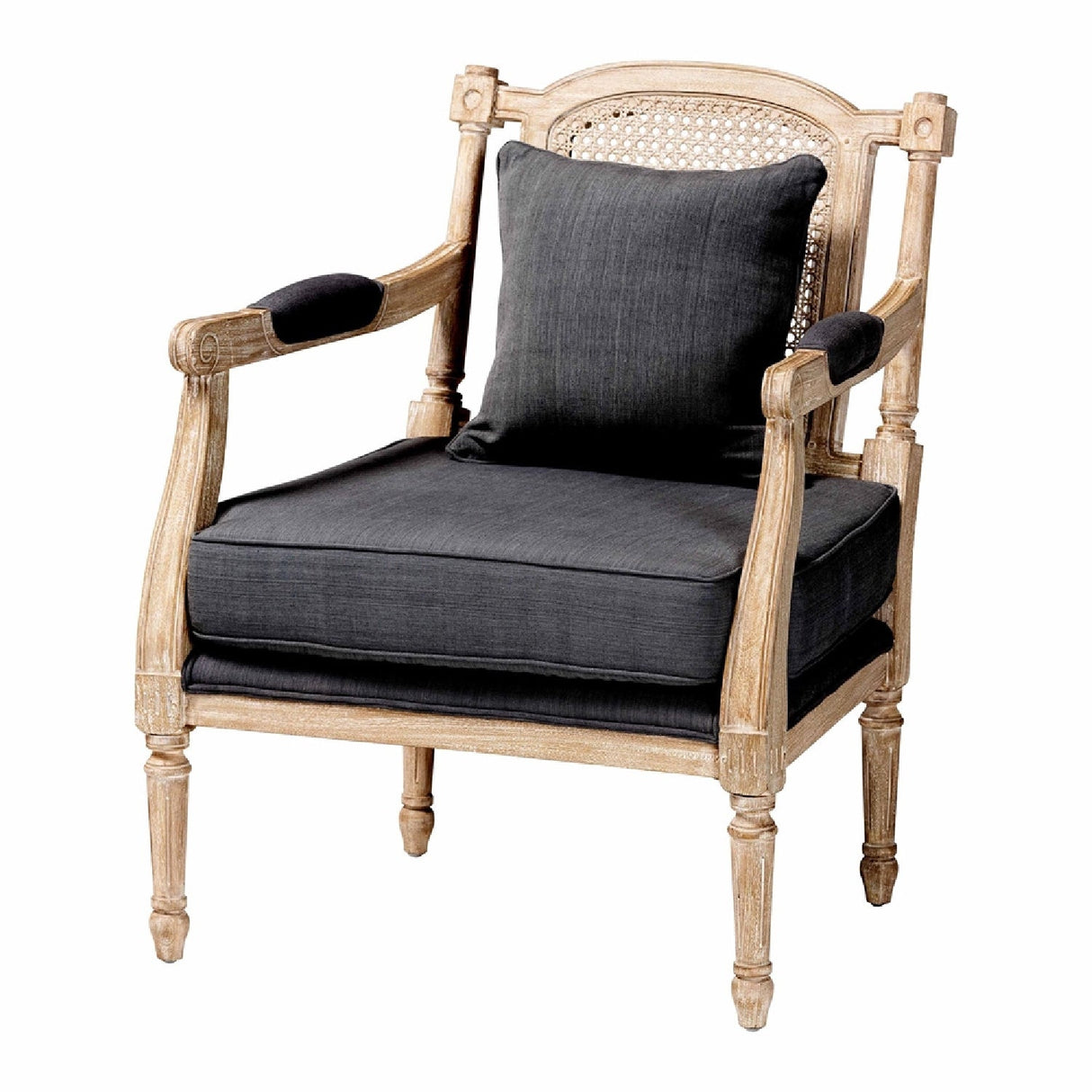 Carved Wood Framed Accent Chair | Bali Loom Clemence | Oroa.com