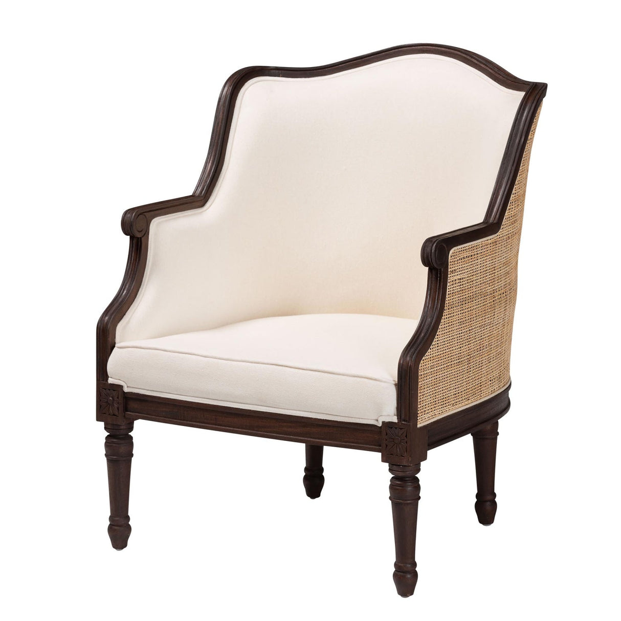Modern European furniture - Beige Traditional French Accent Chair - www.oroa.com
