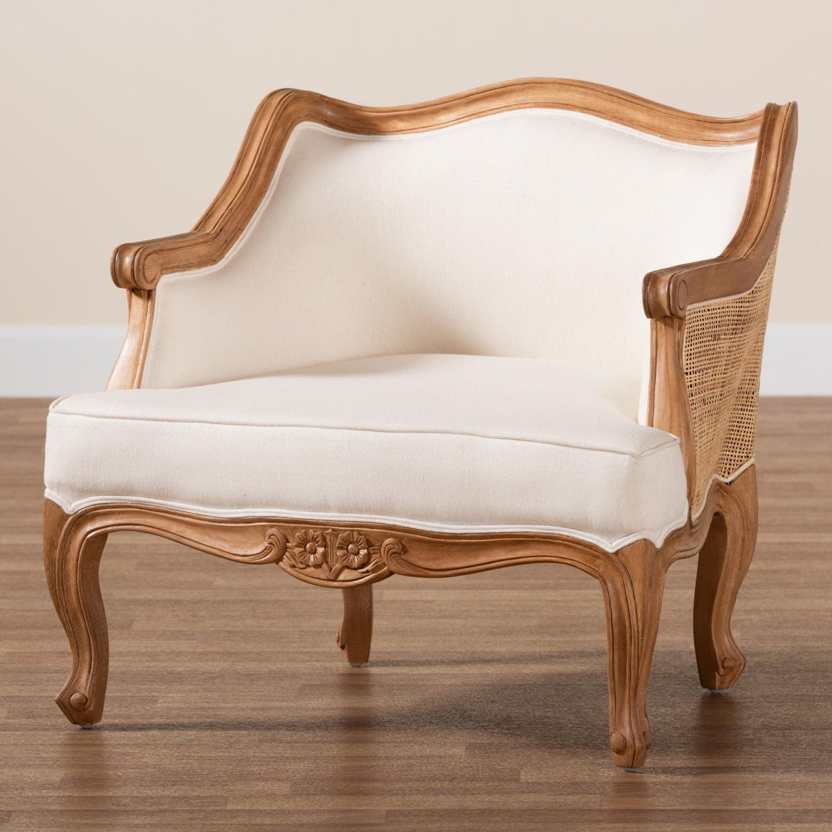 Modern European furniture - Beige French Style Accent Chair - www.oroa.com