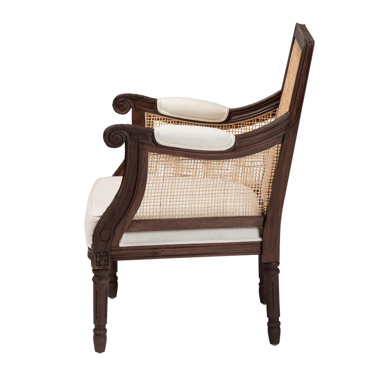 Wooden Padded Accent Chair | Bali Loom Desmond | Oroa.com