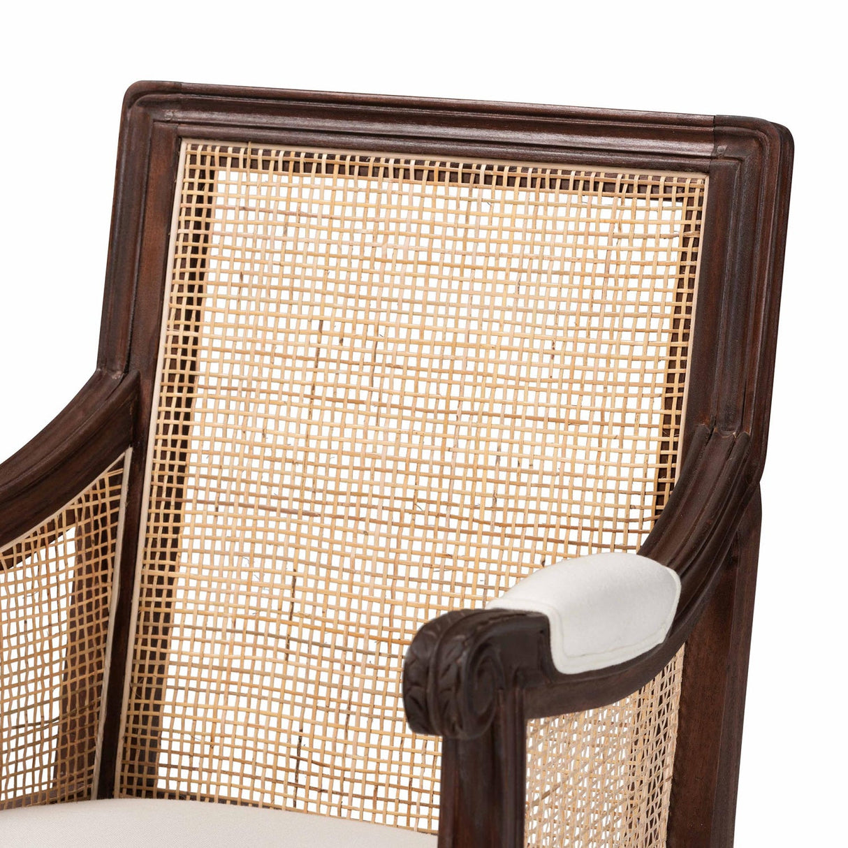 Wooden Padded Accent Chair | Bali Loom Desmond | Oroa.com