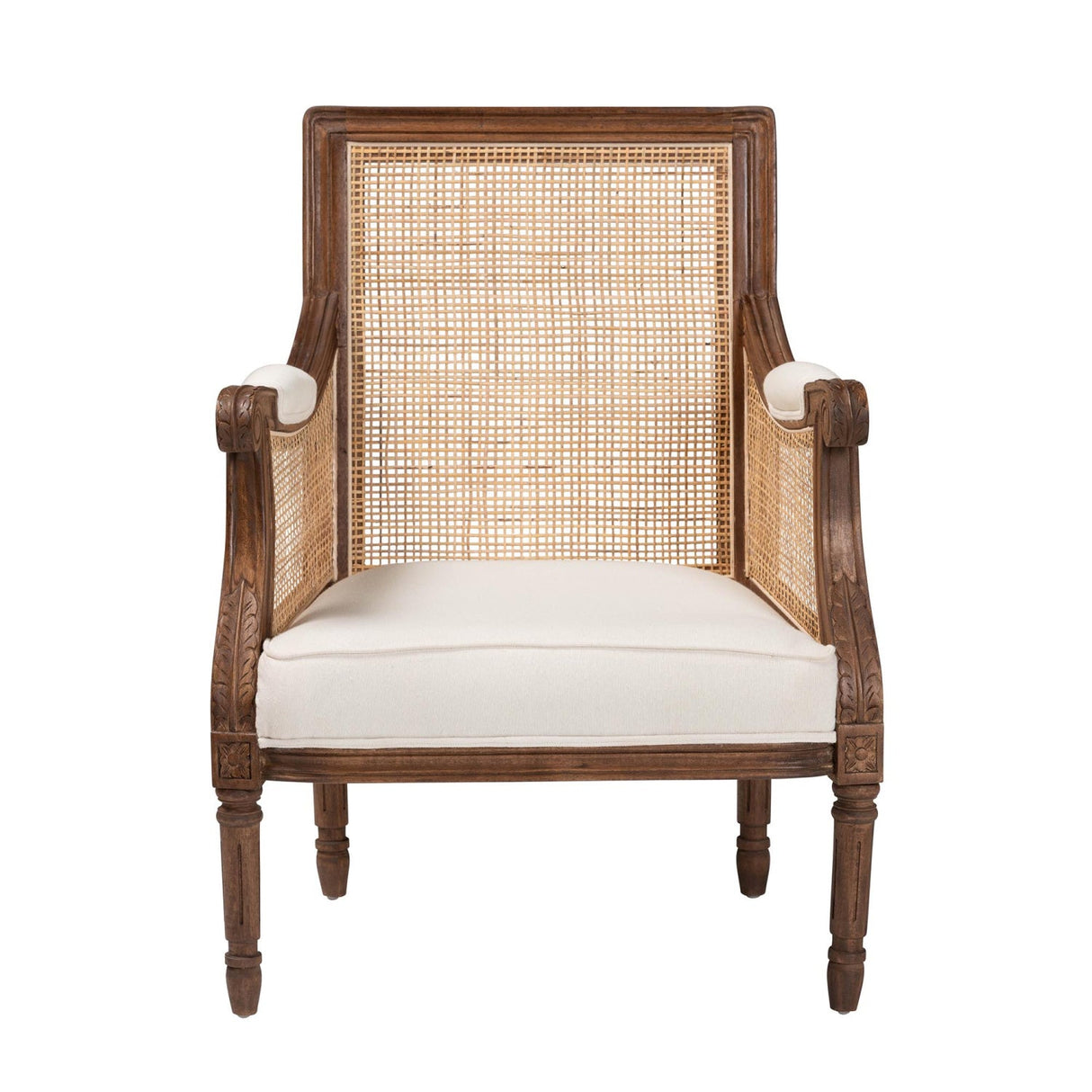 Wooden Padded Accent Chair | Bali Loom Desmond | Oroa.com