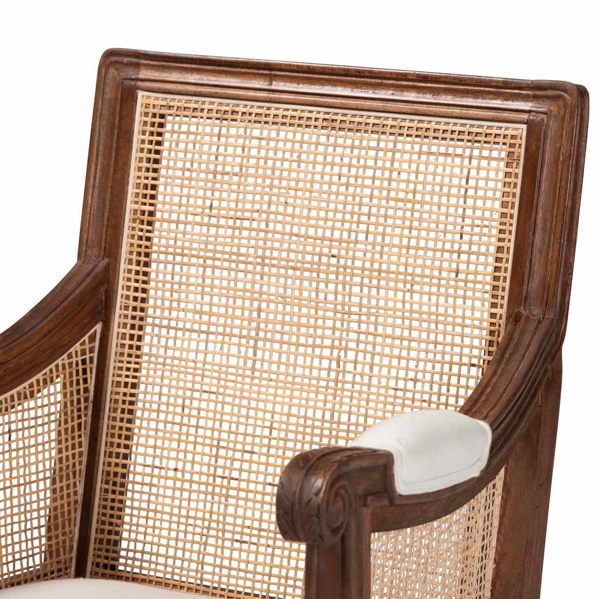 Wooden Padded Accent Chair | Bali Loom Desmond | Oroa.com