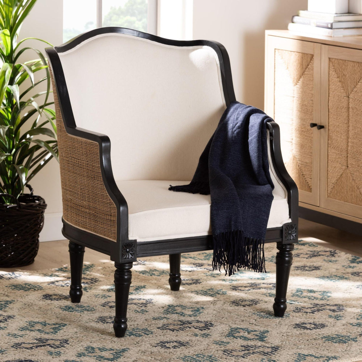 Modern European furniture - Woven Rattan French Accent Chair - www.oroa.com
