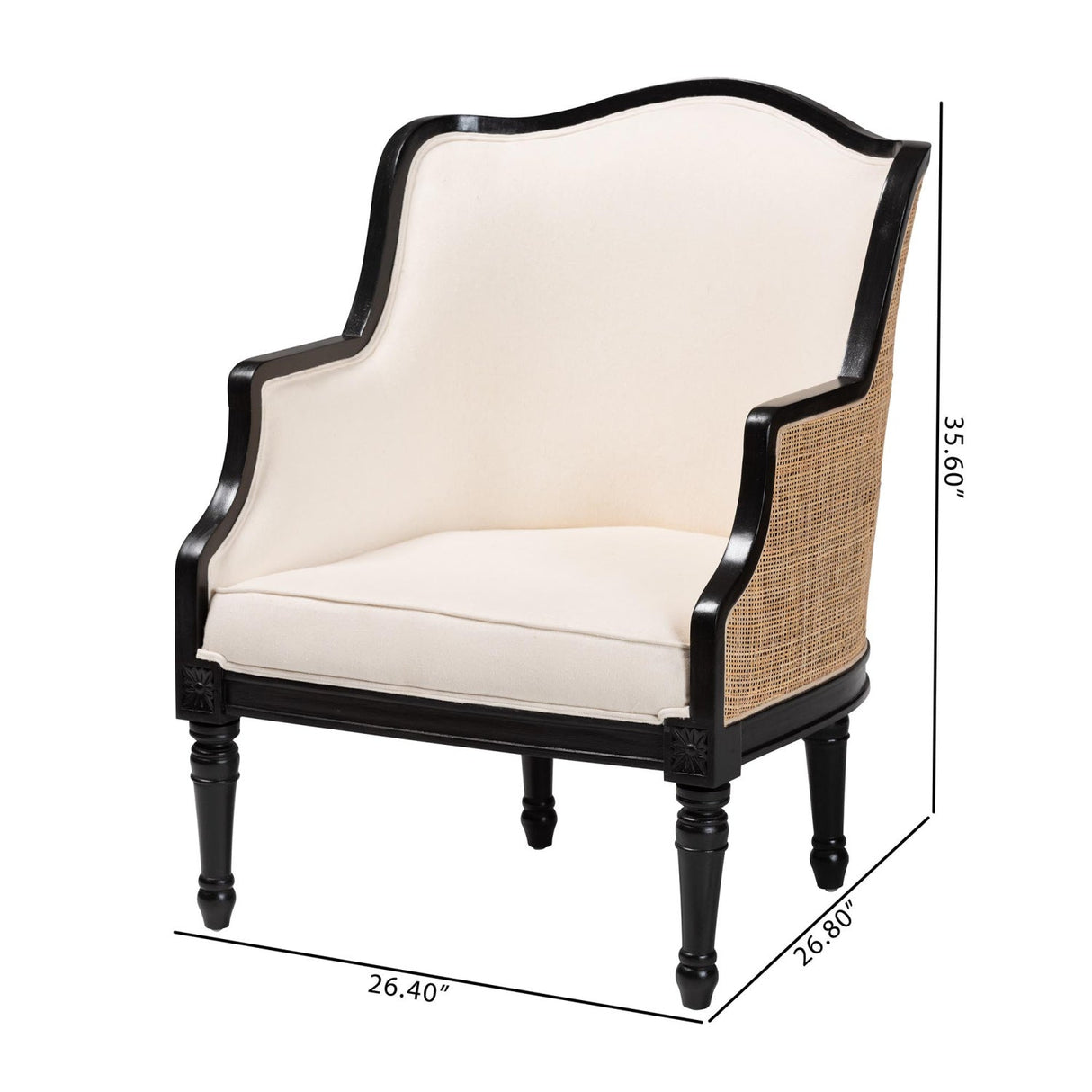 Modern European furniture - Woven Rattan French Accent Chair - www.oroa.com