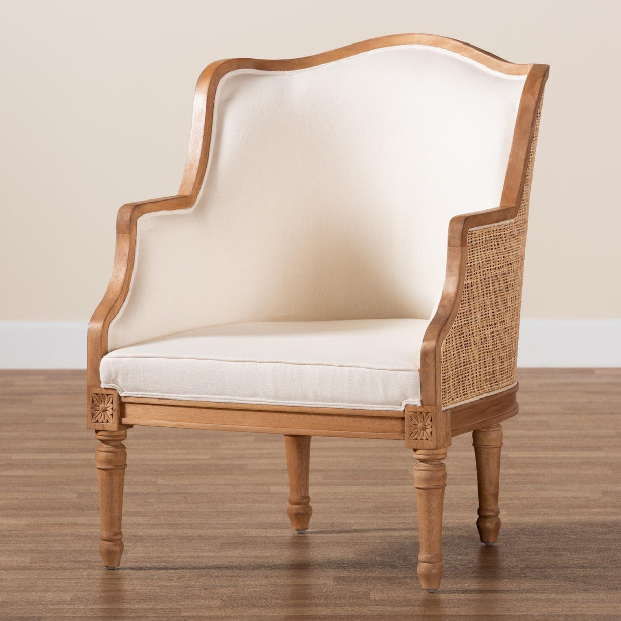 Modern European furniture - Woven Rattan French Accent Chair - www.oroa.com