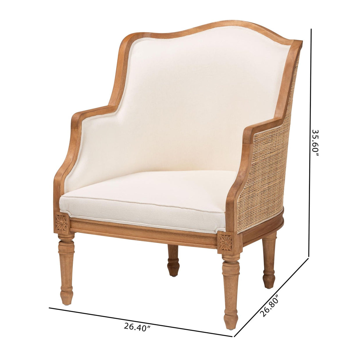 Modern European furniture - Woven Rattan French Accent Chair - www.oroa.com