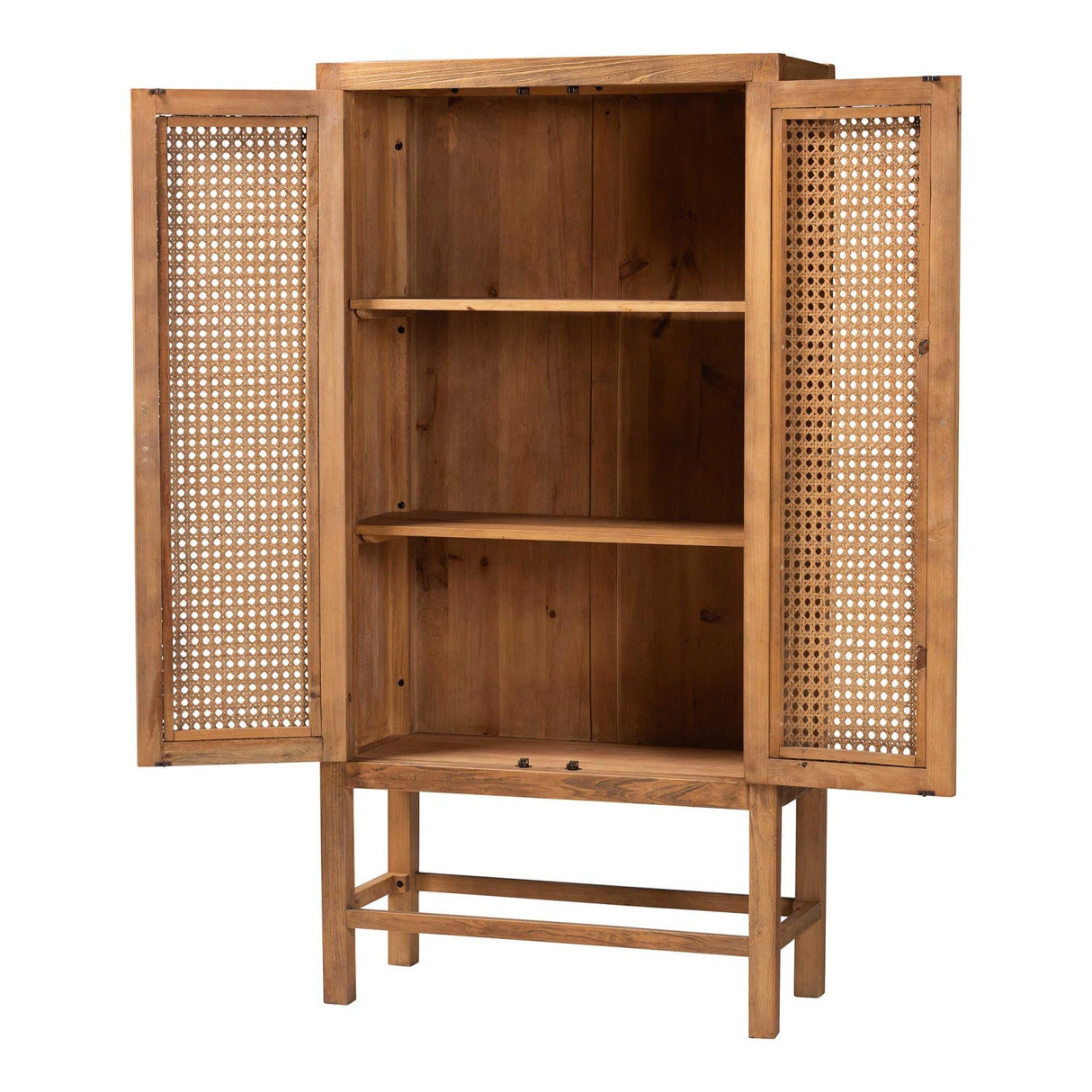 Modern European furniture - Teak Framed Rattan Cabinet - www.oroa.com