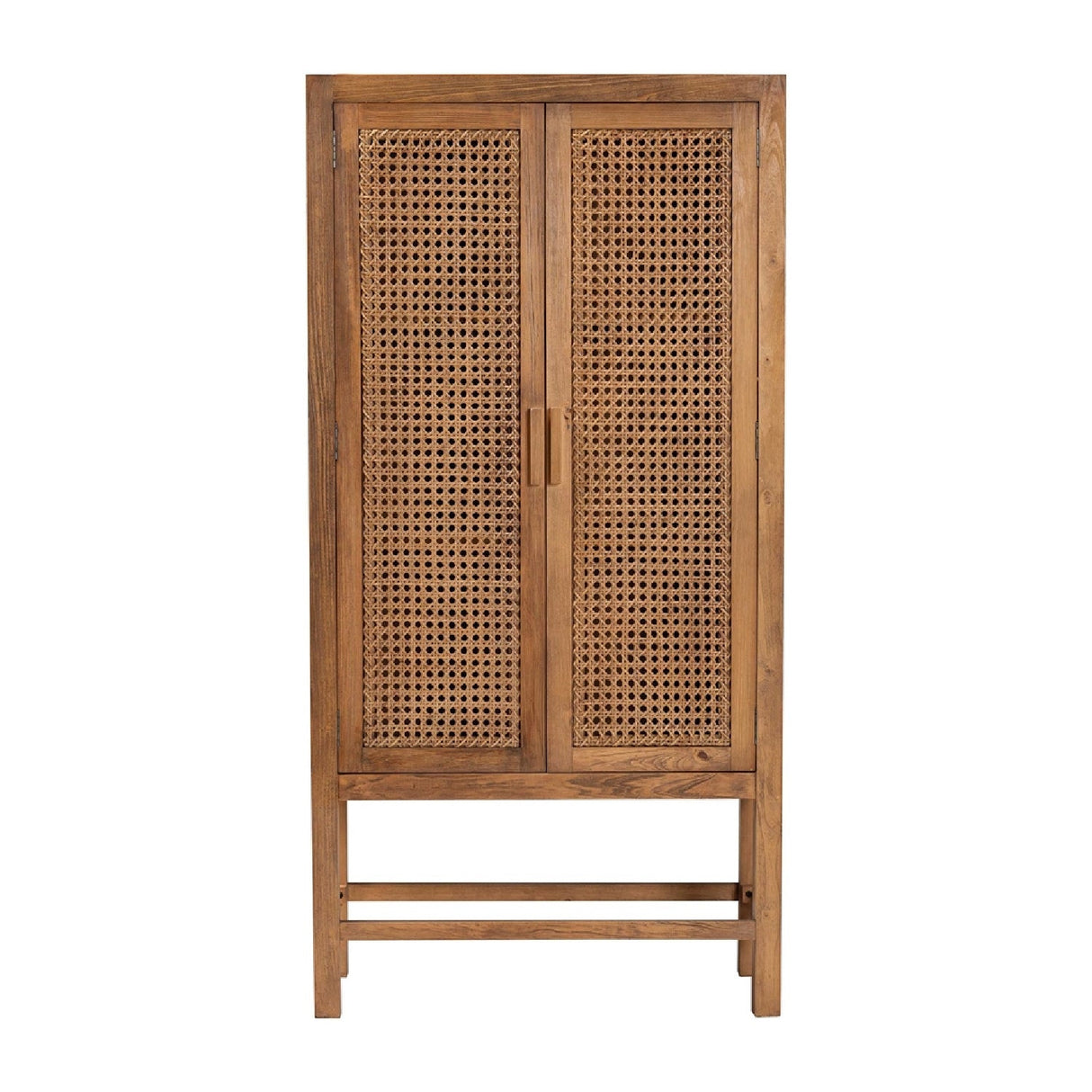 Modern European furniture - Teak Framed Rattan Cabinet - www.oroa.com