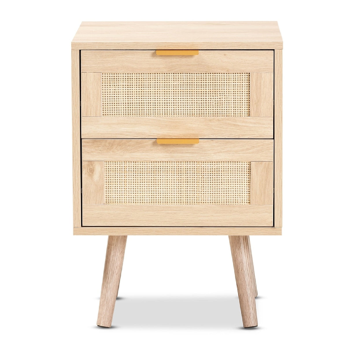 Oak 2 Drawer End Table | Bali Loom Baird | Oroa.com