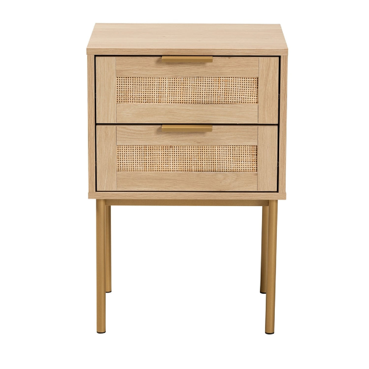 Modern European furniture - Japandi 2 Drawer End Table - www.oroa.com