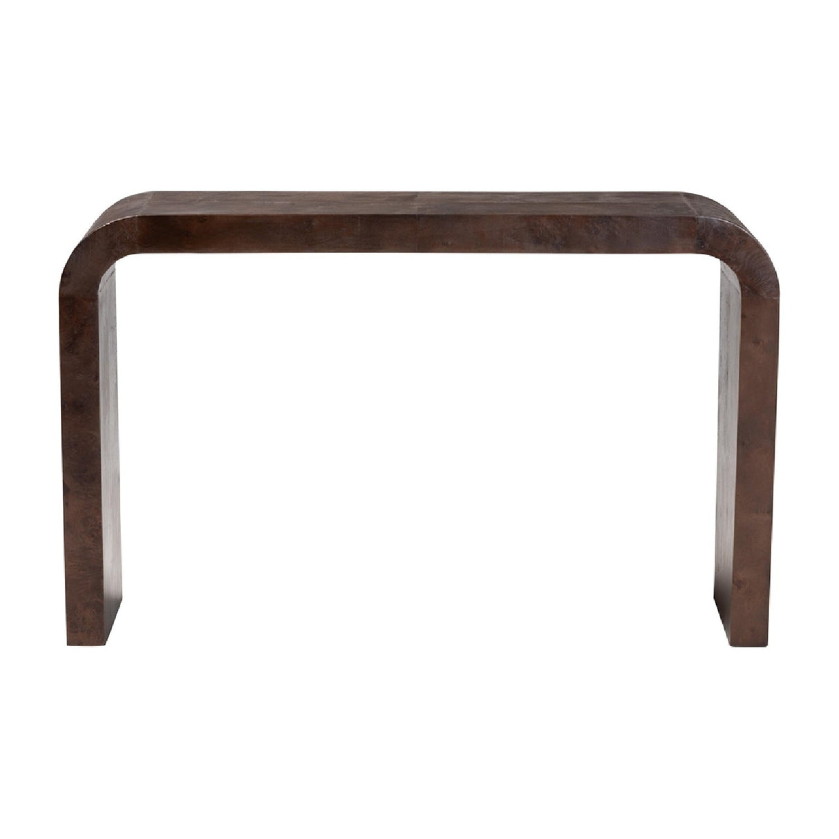 Modern European furniture - Burl Wood Waterfall Console Table - www.oroa.com