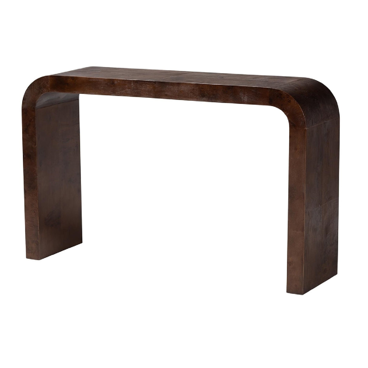 Modern European furniture - Burl Wood Waterfall Console Table - www.oroa.com