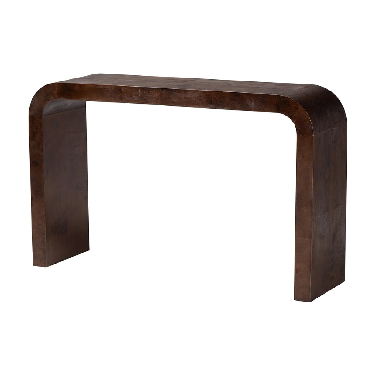 Modern European furniture - Burl Wood Waterfall Console Table - www.oroa.com
