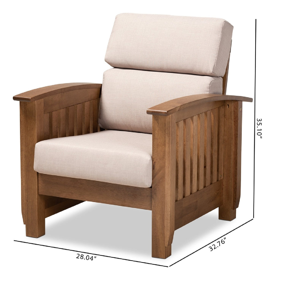 Modern European furniture - Wooden Mission Style Lounge Chair - www.oroa.com
