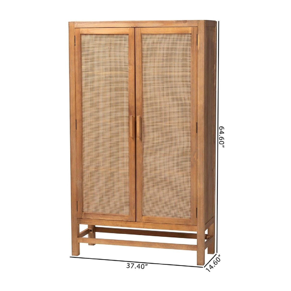 Modern European furniture - 2 Door Rattan Accent Cabinet - www.oroa.com