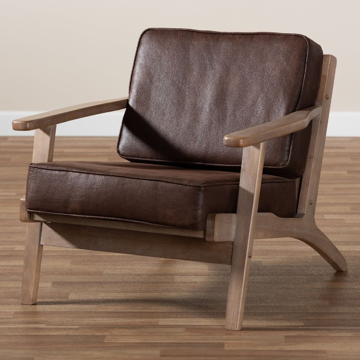 Modern European furniture - Oak Framed Lounge Chair - www.oroa.com