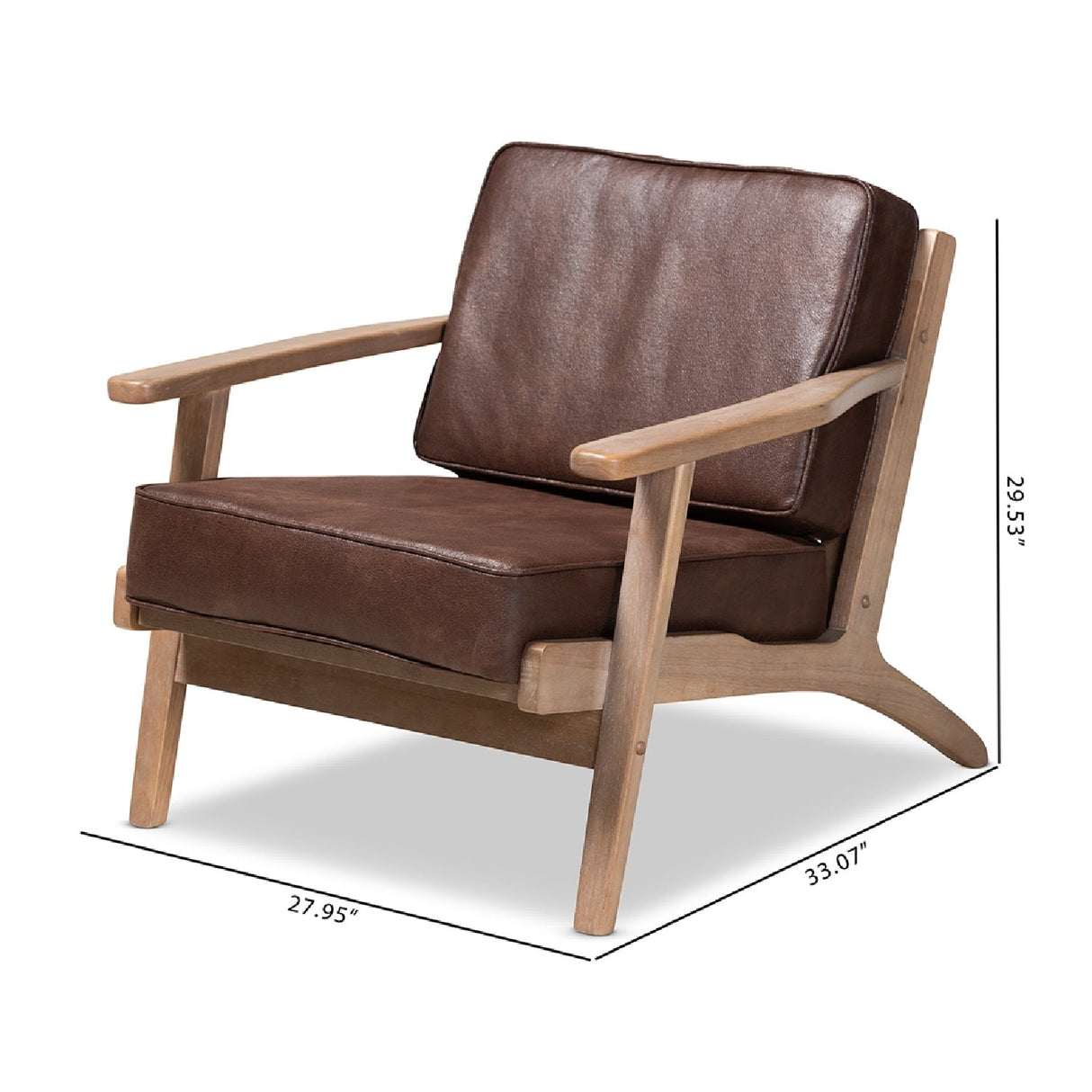 Modern European furniture - Oak Framed Lounge Chair - www.oroa.com