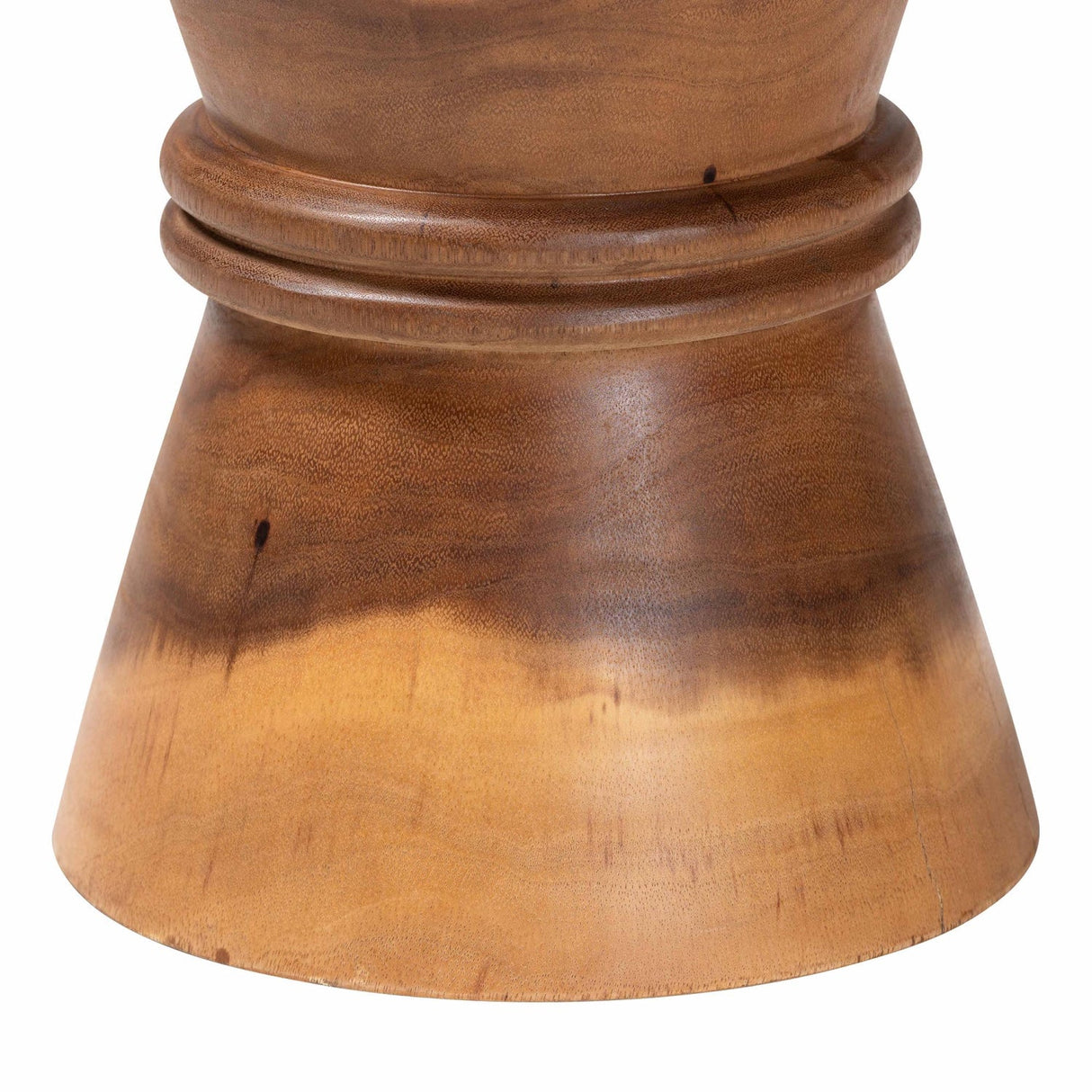 Modern European furniture - Suar Wood Hourglass Side Table - www.oroa.com