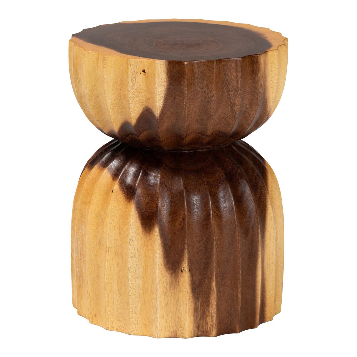 Modern European furniture - Hourglass Wooden Side Table - www.oroa.com